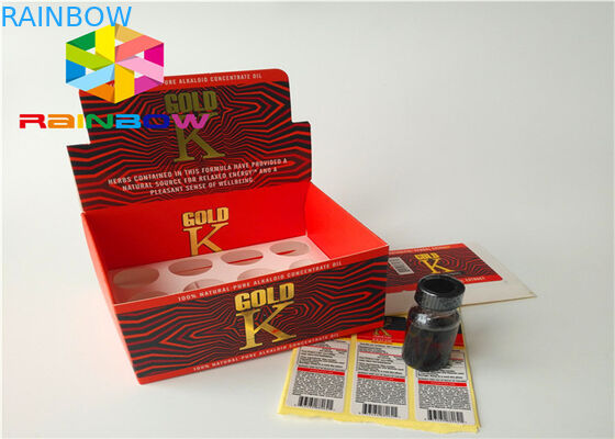 付着力のステッカーのラベルが付いている男性の強化の飲み物のびんの包装紙箱