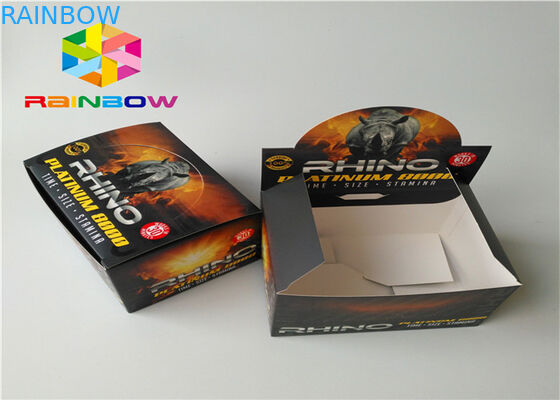 付着力のステッカーのラベルが付いている男性の強化の飲み物のびんの包装紙箱