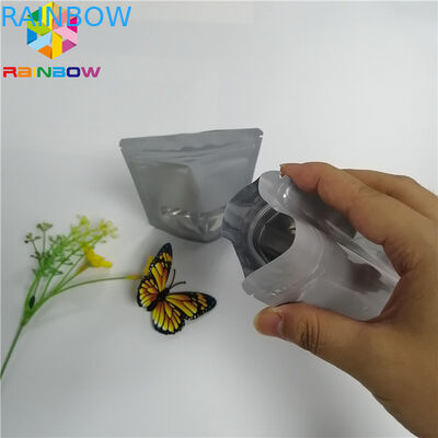 光沢のあるアルミ ホイルの袋の包装は窓が付いているマイラーの臭いの証拠のヒート シールを立てます