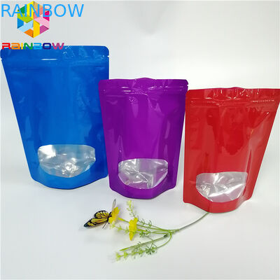 光沢のある表面は窓が付いているジッパーの袋袋のアルミ ホイルの臭いの証拠を立てます