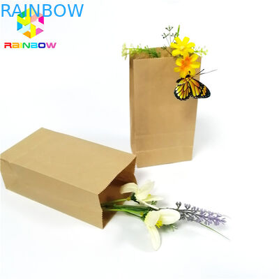 食品等級のクラフト紙の平底袋の生物分解性のグリースを弾く軽食の包装