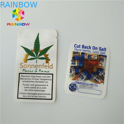 クラフト紙の雑草は1/4グラムの粉のためのジップ ロック式のアルミ ホイルを包むホイルの袋を袋に入れます