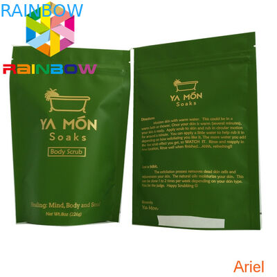 Resealableホイルの袋の包装は砂糖が海の塩袋のヒート シールをごしごし洗うボディを立てます