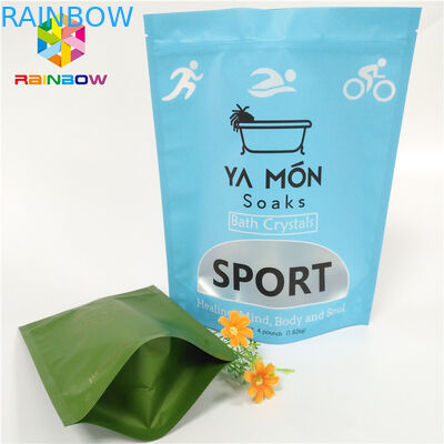 明確な窓のアルミ ホイルの水晶バス ソルトのヒートシールを包む無光沢のプラスチック袋