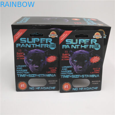 挿入物のまめカード男性の強化の丸薬のための包装ペット材料を滑らせて下さい