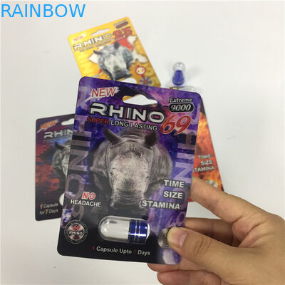 まめのカプセルの容器の性の性能の丸薬パッケージのカードによってカスタマイズされる印刷物