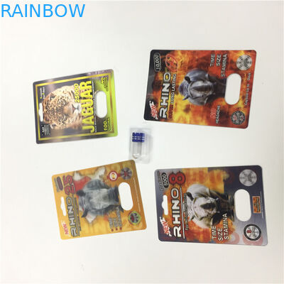 まめのカプセルの容器の性の性能の丸薬パッケージのカードによってカスタマイズされる印刷物