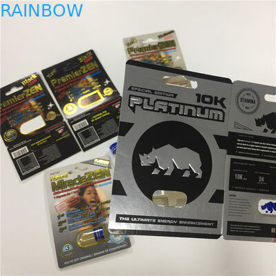 まめのカプセルの容器の性の性能の丸薬パッケージのカードによってカスタマイズされる印刷物