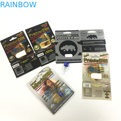 サイ8/11/25の表示まめカード パッキング男性の強化の性能の丸薬3dは容器を空けます