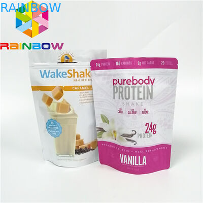 純粋なビタミンCの粉のプラスチック袋の包装は上のジッパーのマイラー ホイルの袋を立てます