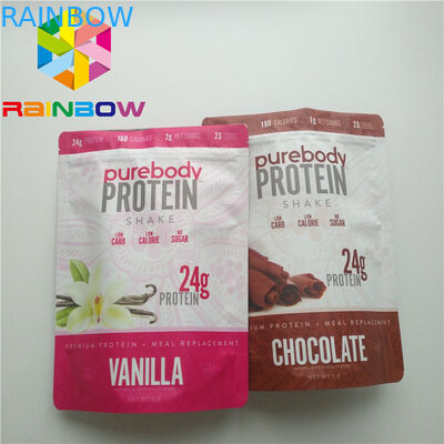 純粋なビタミンCの粉のプラスチック袋の包装は上のジッパーのマイラー ホイルの袋を立てます