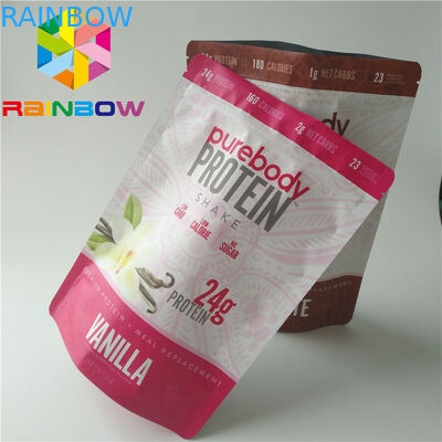 純粋なビタミンCの粉のプラスチック袋の包装は上のジッパーのマイラー ホイルの袋を立てます