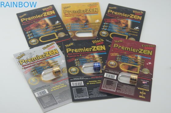 防水プラスチックまめの包装のサイ7 5000人の男性の強化の性の丸薬