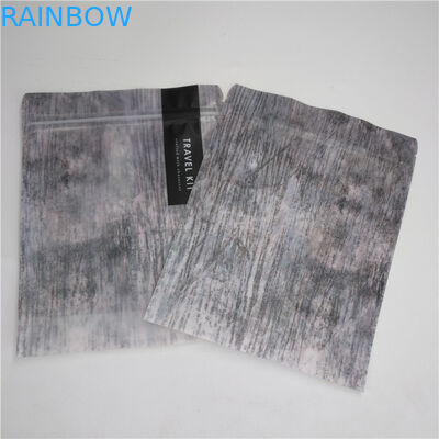 プラスチック ジッパー ロックの底グウの化粧品の包装は明確な前部が付いているマイラーの袋を立てます