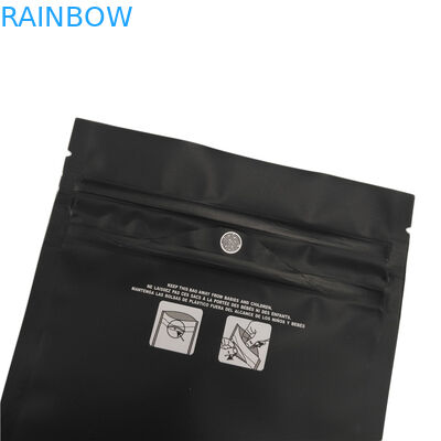 無光沢の黒い子供の抵抗力があるジップ ロック式の袋の臭いの証拠はSativaインドの雑草THCマイラー袋を運びます