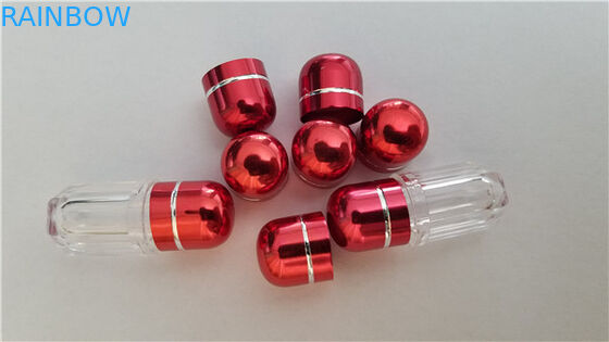 明確なプラスチック丸薬Bottlessのサイのカプセルの容器の3Dカードのための多彩な金属の帽子