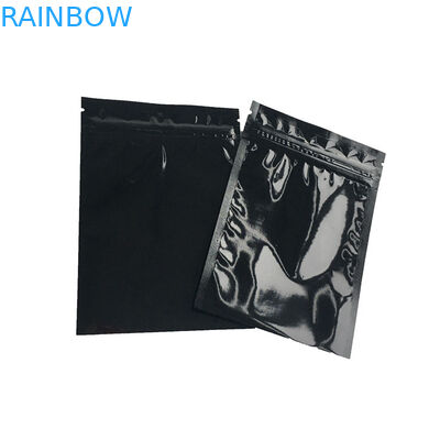 明確な前窓はジッパーの袋の食品等級の臭いの証拠の無光沢の黒い表面を立てます
