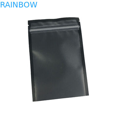 明確な前窓はジッパーの袋の食品等級の臭いの証拠の無光沢の黒い表面を立てます