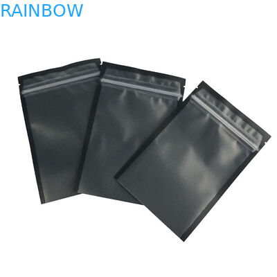 明確な前窓はジッパーの袋の食品等級の臭いの証拠の無光沢の黒い表面を立てます
