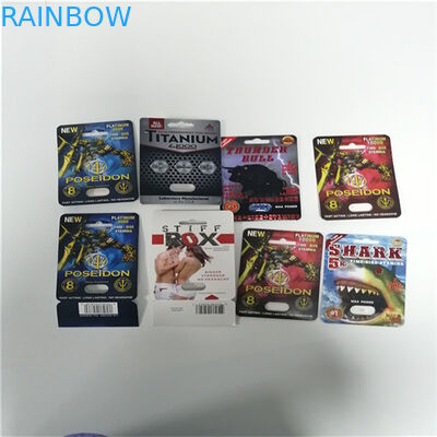 堅いRoxの性の増強物のパックによってリサイクルされるペーパーを包むPoseidonの性の丸薬まめカード