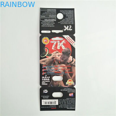 ディスプレイ・ケースとの女性の強化カード注文のロゴを包む7Kヒョウの性の丸薬