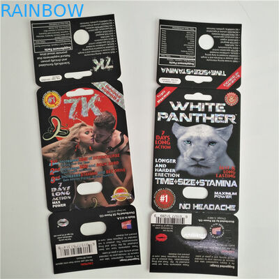 ディスプレイ・ケースとの女性の強化カード注文のロゴを包む7Kヒョウの性の丸薬