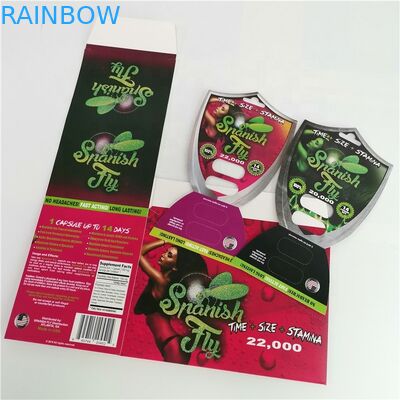 D2性の丸薬カプセルのための男性の強化の丸薬プラスチック包装の包装の紙カード