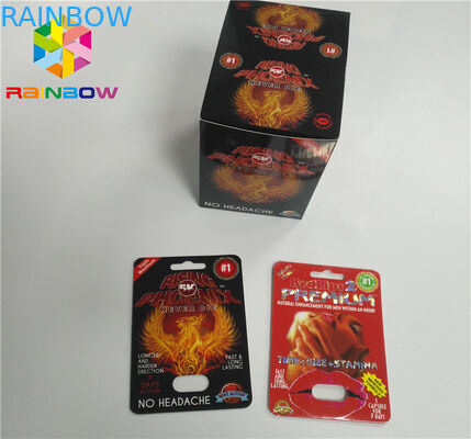 3dサイのまめカード プラスチックまめのカプセルの性の丸薬のための包装のディスプレイ・ケース