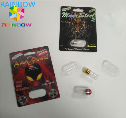 注文のまめカード包装の外国の粉のサイ3dのペーパー丸薬カプセルのパック