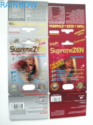 首位の禅の男性の性の性能の強化の堅いroxの丸薬パッケージびんおよびカードの安く新しい設計包装