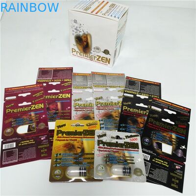 Zen Male Enhancement Pills耐久のまめカード包装の首相のディスプレイ・ケース