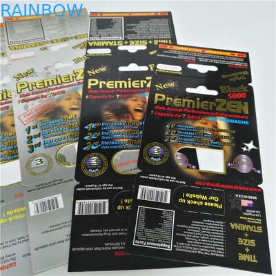 Zen Male Enhancement Pills耐久のまめカード包装の首相のディスプレイ・ケース