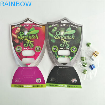 金属の帽子が付いている弾丸の形の性の強化の丸薬カプセルの包装のびん