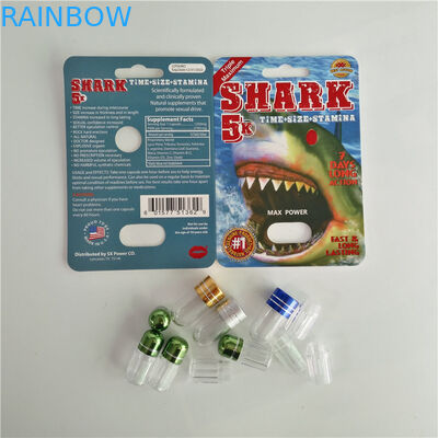 ペーパーまめカード プラスチック弾丸が付いている包装の男性の強化の丸薬パック