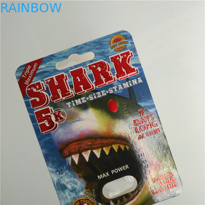 ペーパーまめカード プラスチック弾丸が付いている包装の男性の強化の丸薬パック