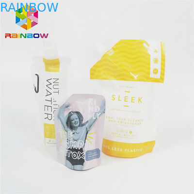 薄板になる光沢のある表面の液体の飲み物ジュースのナイロン袋を包む漏出証拠の口の袋