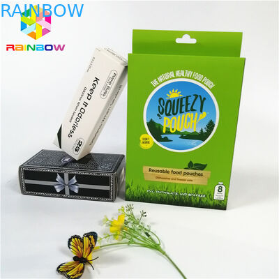 こつの穴が付いているフル カラーのカスタマイズされたロゴの紫外線技術の紙箱はギフトの化粧品の荷箱をびん詰めにします