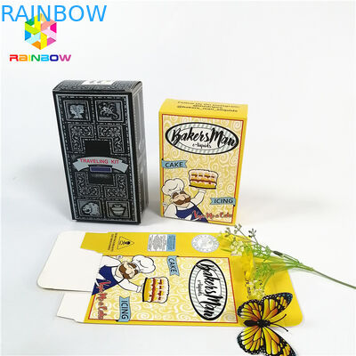 こつの穴が付いているフル カラーのカスタマイズされたロゴの紫外線技術の紙箱はギフトの化粧品の荷箱をびん詰めにします