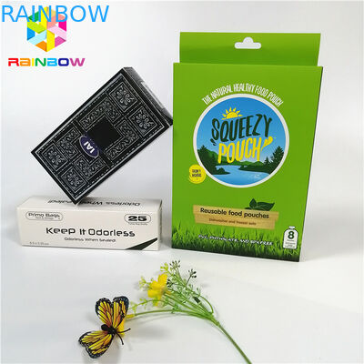 こつの穴が付いているフル カラーのカスタマイズされたロゴの紫外線技術の紙箱はギフトの化粧品の荷箱をびん詰めにします