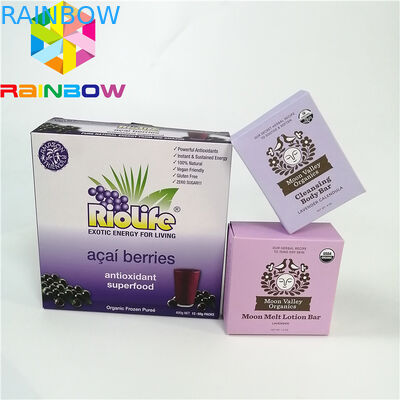 紫色の平らな再生利用できるワックスのコーティングのペーパー クラフトの段ボール紙箱のフルートのボール紙の郵便利用者箱の食品等級のコーヒー茶pac