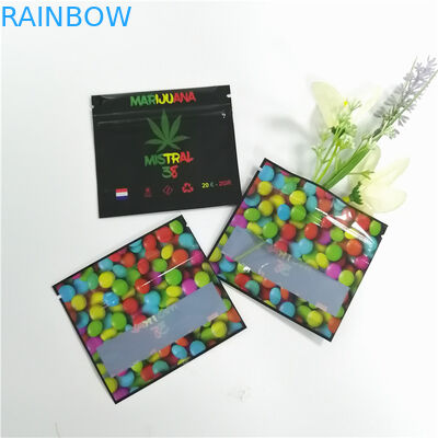 小さいZiplock 1の側面の明確なアルミ ホイルを包む透明な草の香