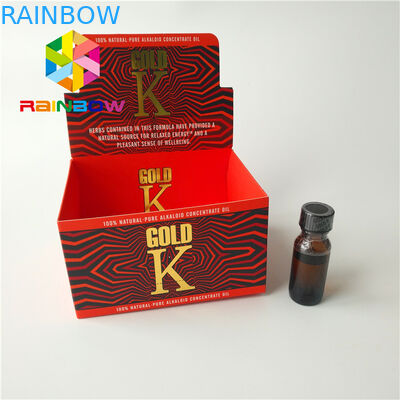 Eの液体のボール紙のカウンター トップの表示を広告するCMYK色の包装の紙箱