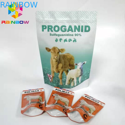 プラスチック ホイルの袋の窓が付いている包装の飼料袋のジッパーの上を立てて下さい