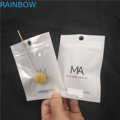 透明な前部光沢のある光沢があるプラスチック ジッパーの袋のネックレスの宝石類のパッキング