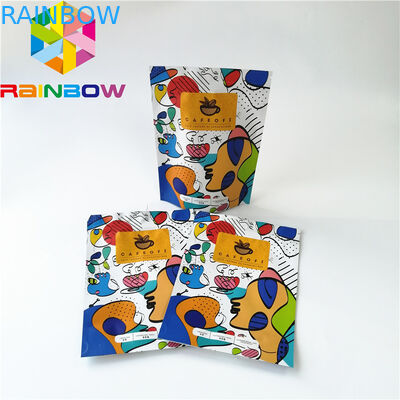 包むジップ ロック式のプラスチック袋再使用可能なアルミ ホイルのコーヒー バッグを立てて下さい