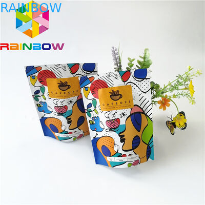 包むジップ ロック式のプラスチック袋再使用可能なアルミ ホイルのコーヒー バッグを立てて下さい