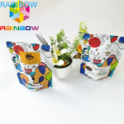 包むジップ ロック式のプラスチック袋再使用可能なアルミ ホイルのコーヒー バッグを立てて下さい