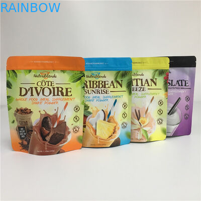 200gアルミニウム ジッパーは蛋白質のための注文のグラビア印刷の印刷を詰める袋を立てます