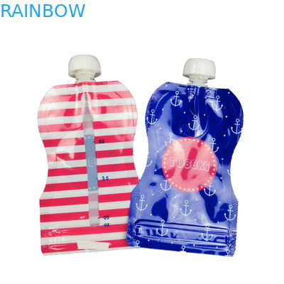 飲料のための薄板にされた物質的なCMYK色を包む再使用可能なベビーフードの口の袋