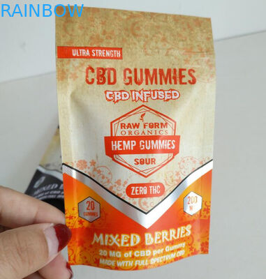 デジタル印刷の気密のジッパー ロックはアルミ ホイルCBDの粘着性の小さい袋を袋に入れます